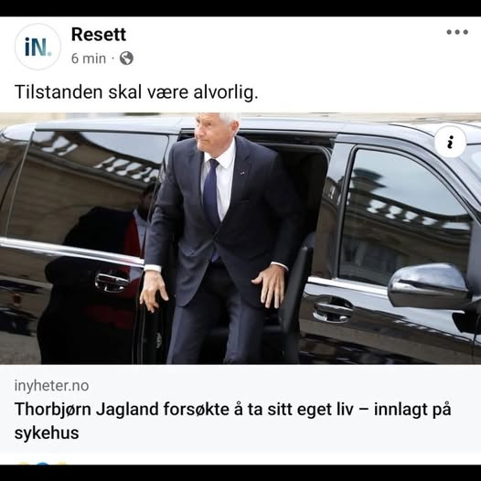 Former Norwegian Prime Minister Thorbjørn Jagland Hospitalized After Reported Suicide Attempt
